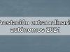 prestación extraordinaria autónomos 2021